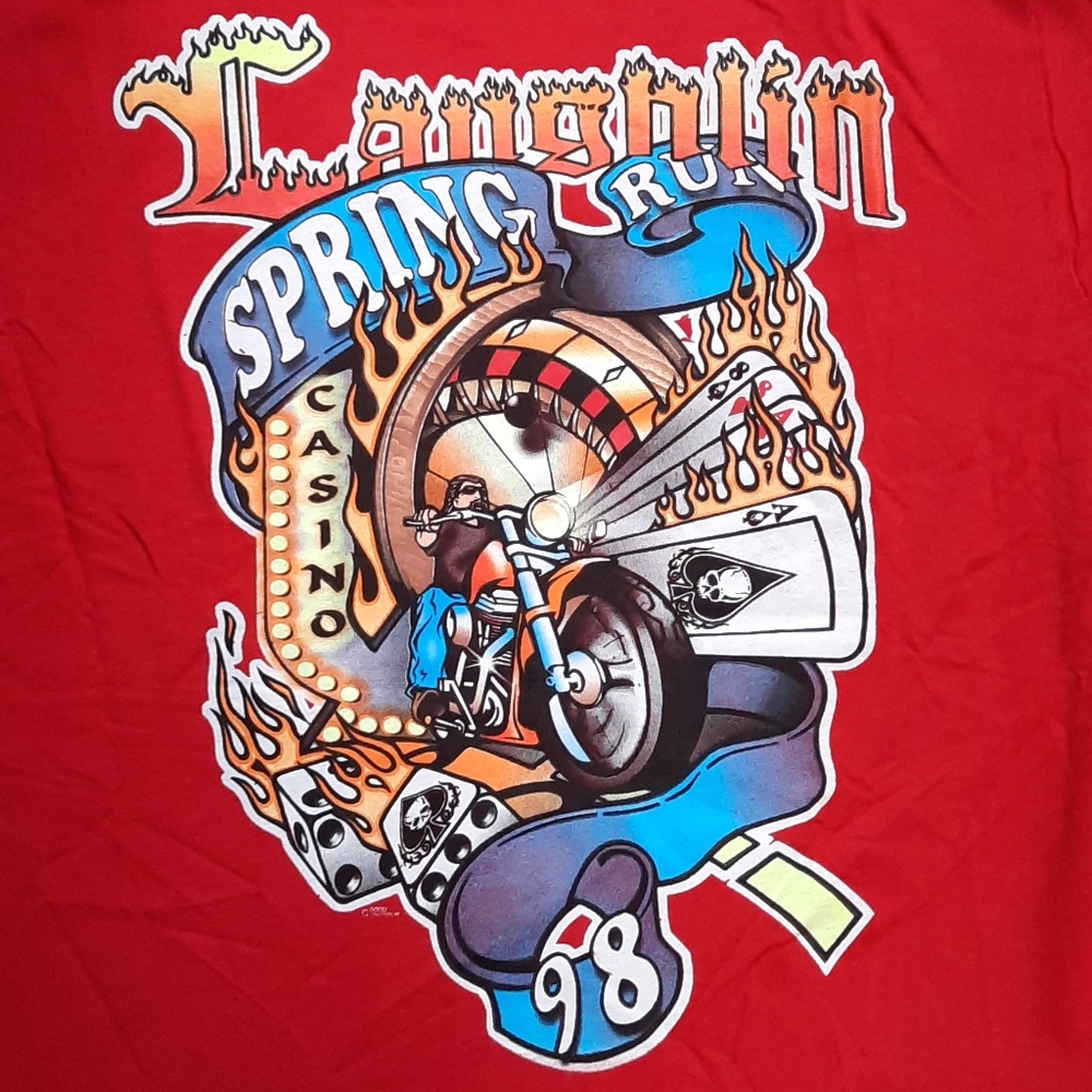 Vintage Laughlin Spring Run Casino 1998 Biker Tee